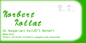 norbert kollat business card